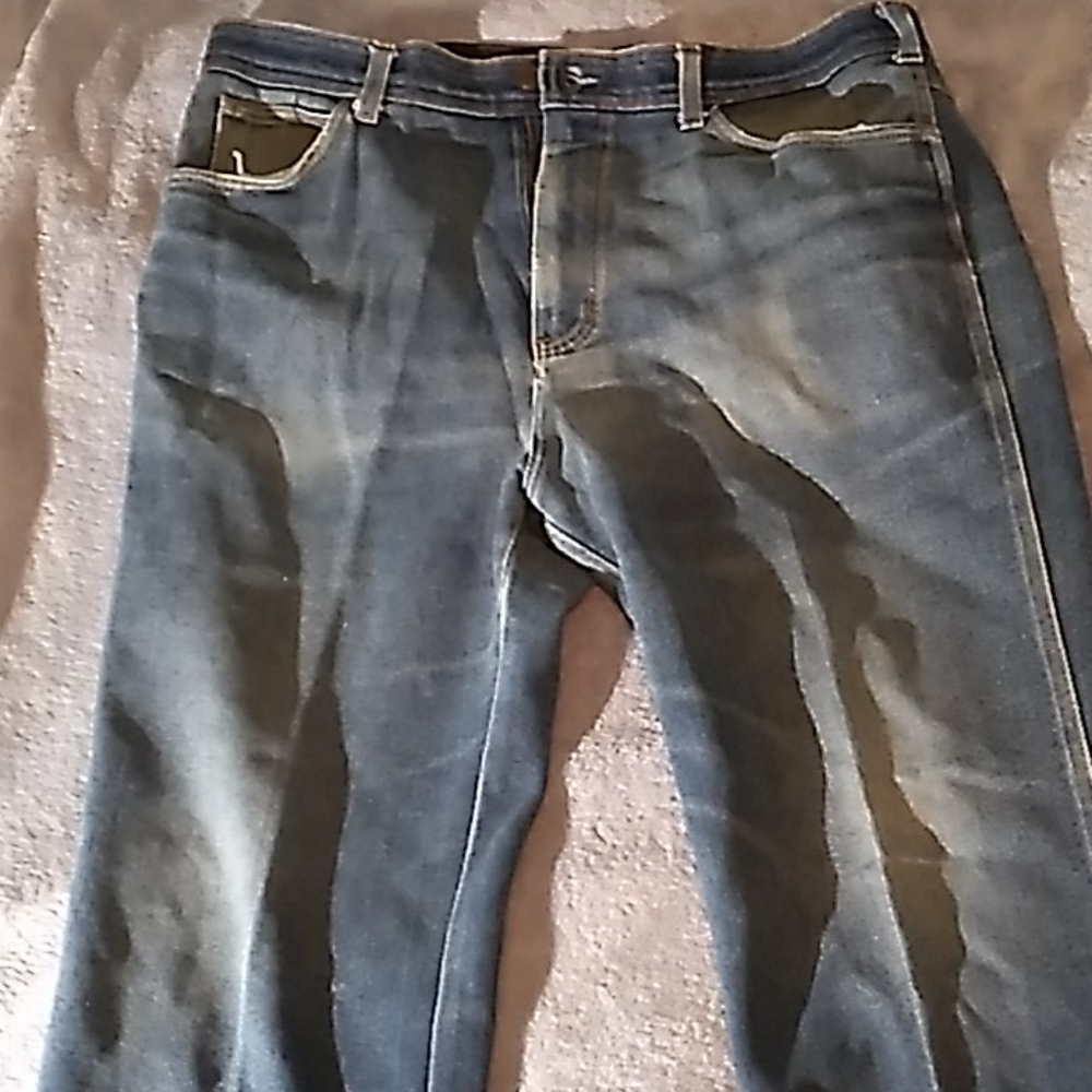 Vintage chaps jeans 35 embroidered deer head